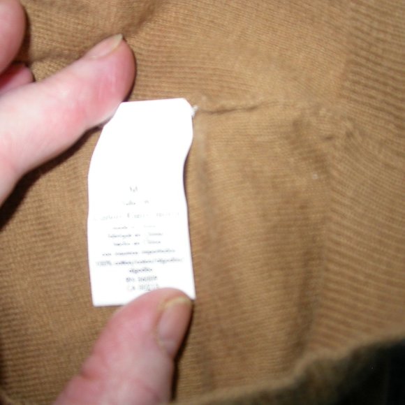 Camel Coloured Calvin Klein Zippered Knit Hoodie - Picture 9 of 10